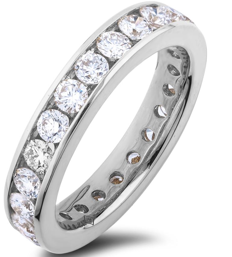 L'ORO Diamond Eternity Ring SGR1130-14KW-6.5