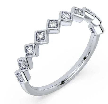 L'ORO Diamonds Ring SGR1552-14KW-6.5
