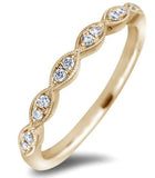 L'ORO Vintage Style Diamond Anniversary Ring SGR1215-14KY-6.5