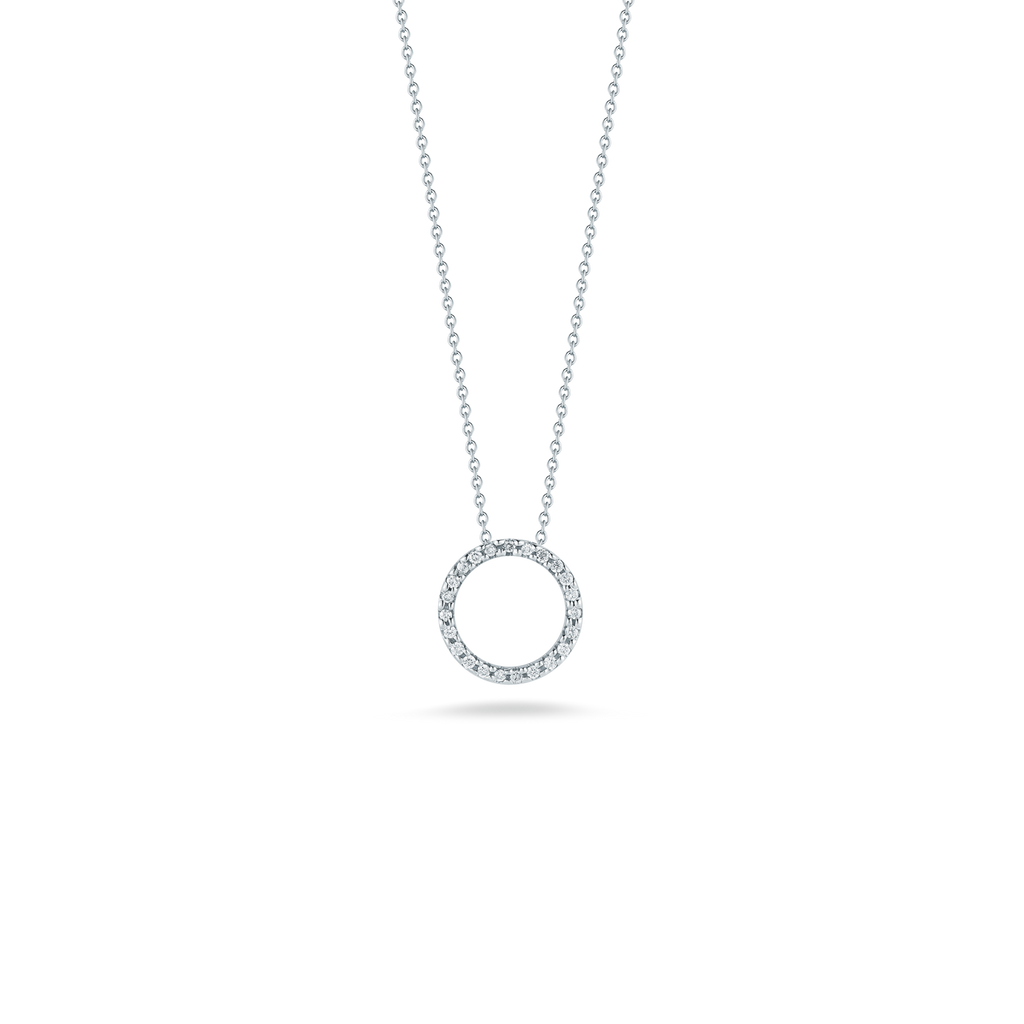 Roberto Coin Tiny Treasures Diamond Small Circle Necklace 001258AWCHX0