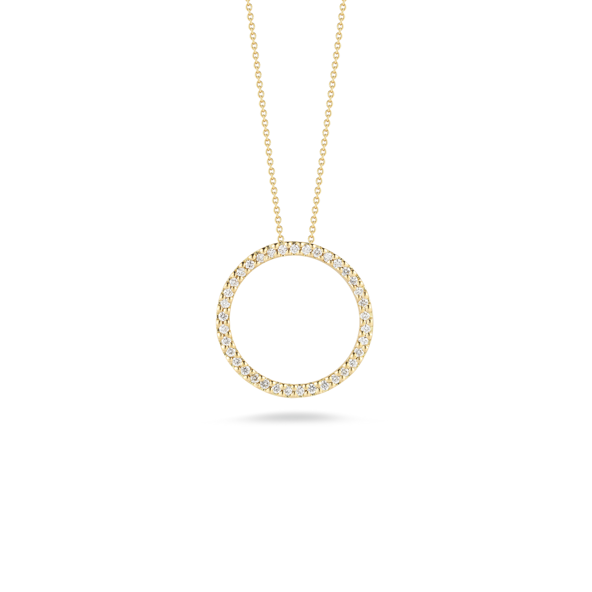 Roberto Coin Tiny Treasures Diamond Medium Circle Necklace 001259AYCHX0