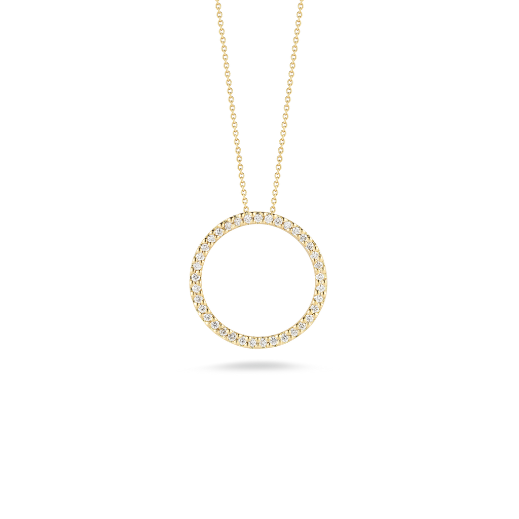 Roberto Coin Tiny Treasures Diamond Medium Circle Necklace 001259AYCHX0