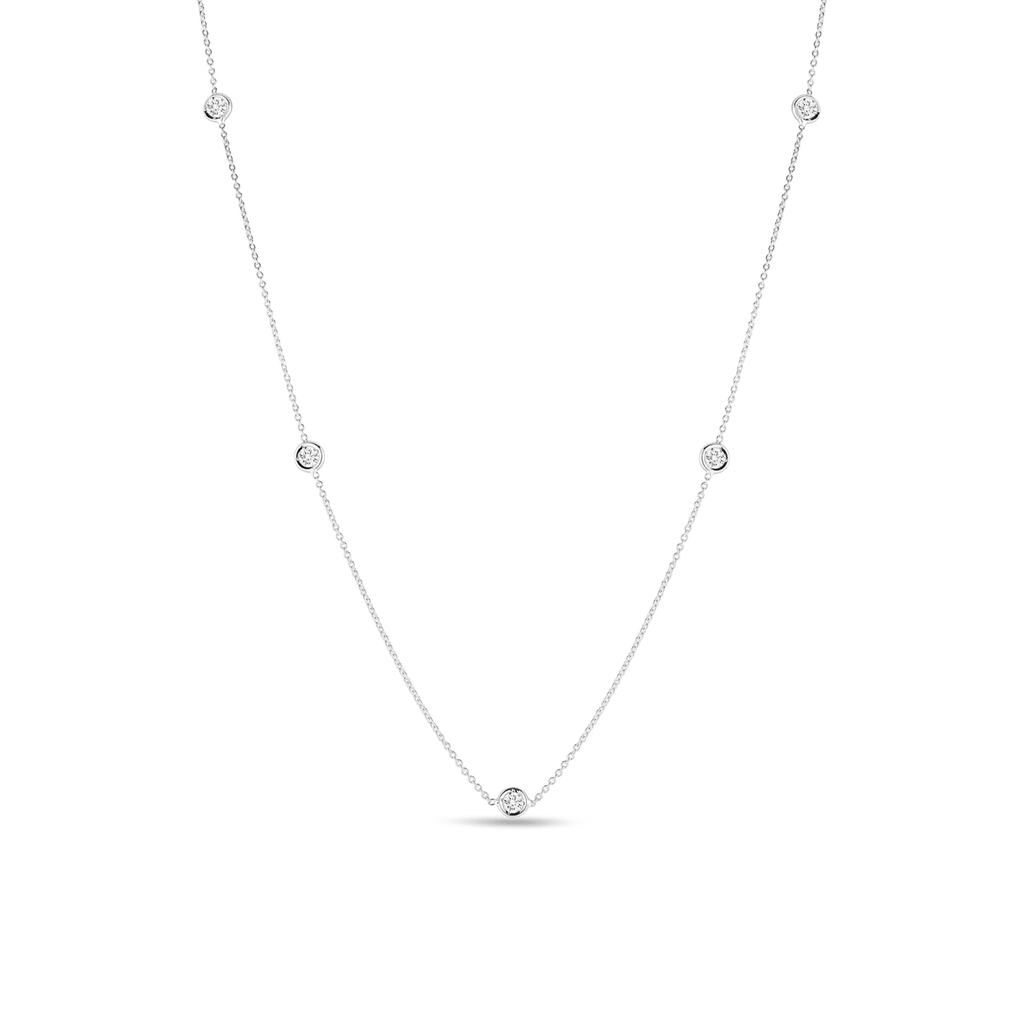 Roberto Coin Diamond Classic Five Station Diamond Necklace 001316AWCHD0