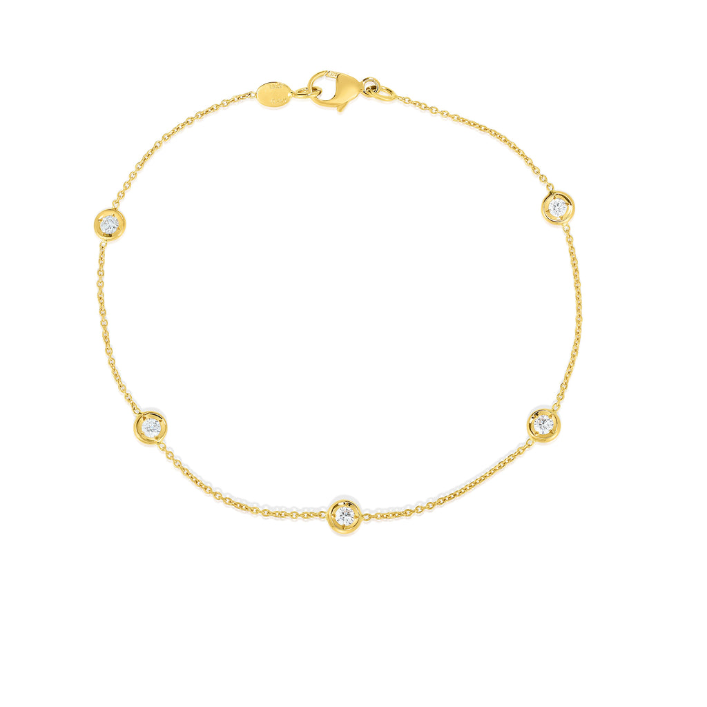 Roberto Coin Diamond Classic Station Diamond Bracelet 001316AYLBD0
