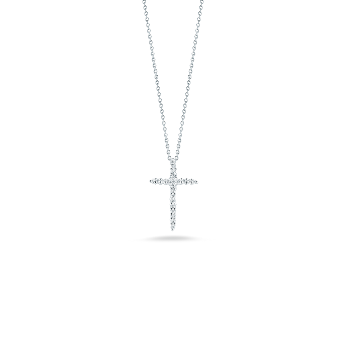 Roberto Coin Tiny Treasures Diamond Cross Necklace 001618AWCHX0