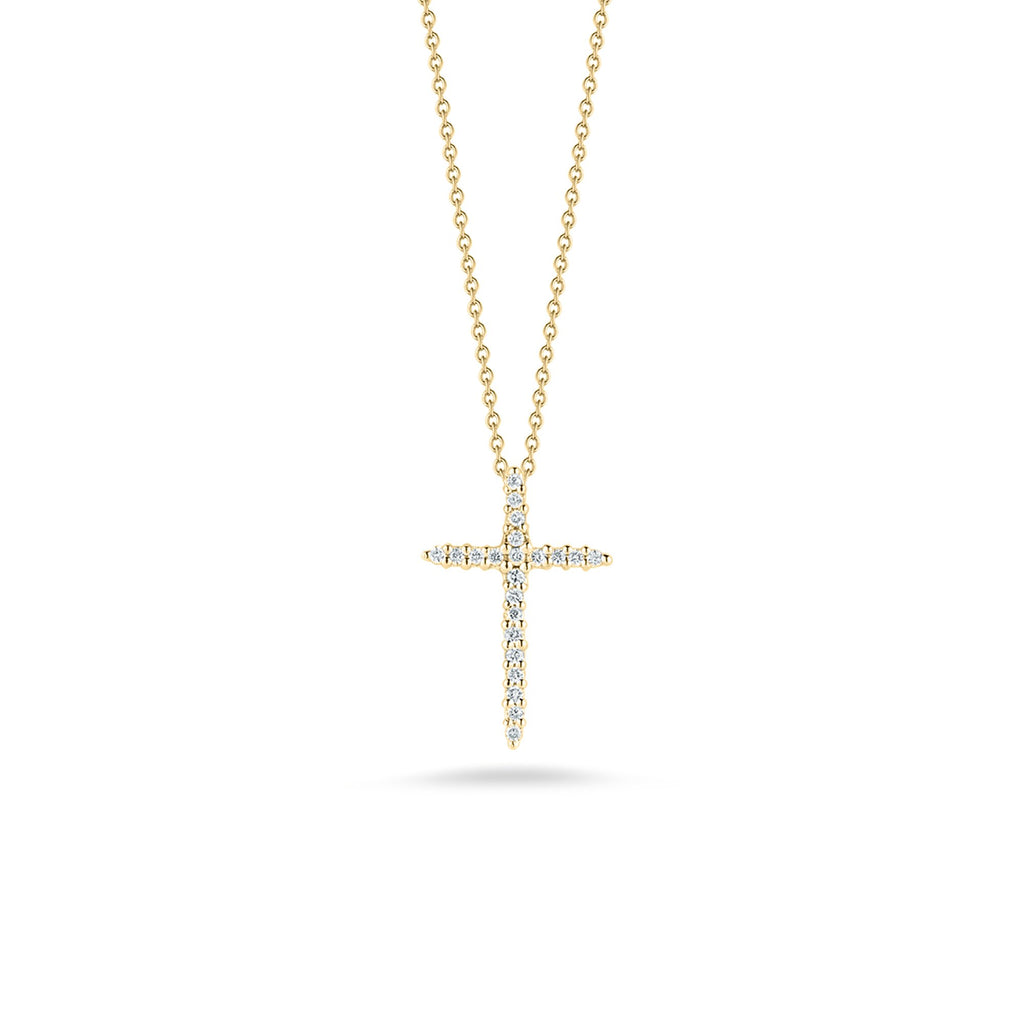 Roberto Coin Tiny Treasures Diamond Cross Necklace 001618AYCHX0
