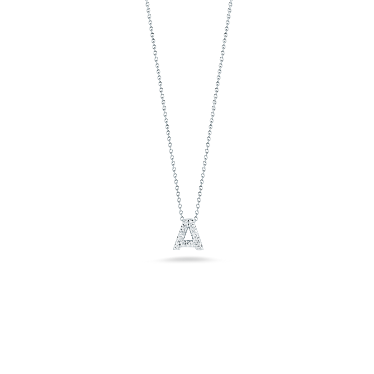 Roberto Coin Tiny Treasures Diamond Love Letter A Necklace 001634AWCHXA
