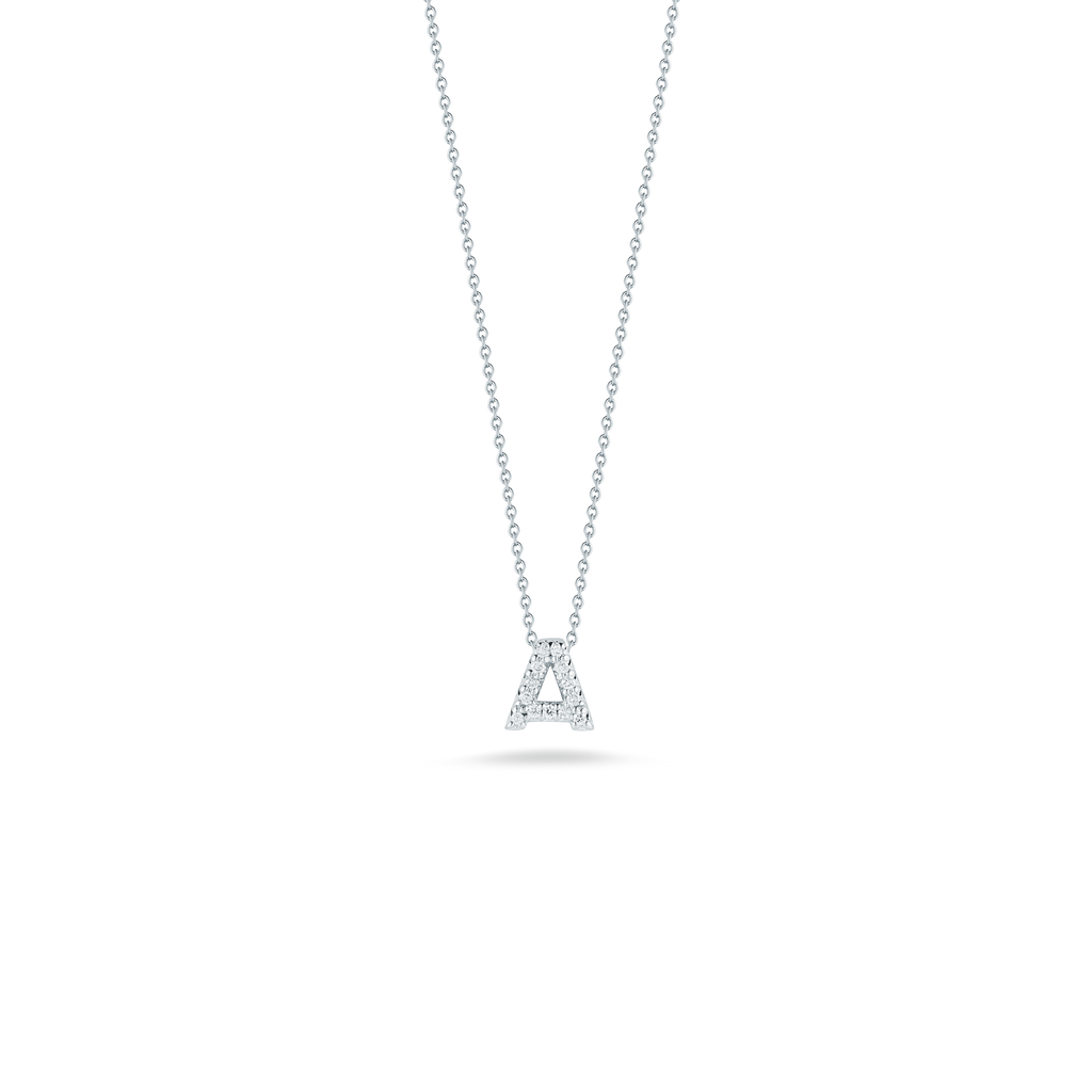 Roberto Coin Tiny Treasures Diamond Love Letter A Necklace 001634AWCHXA