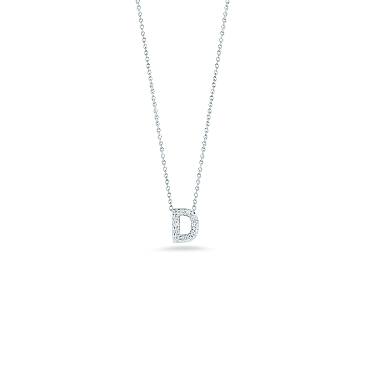 Roberto Coin Tiny Treasures Diamond Love Letter D Necklace 001634AWCHXD
