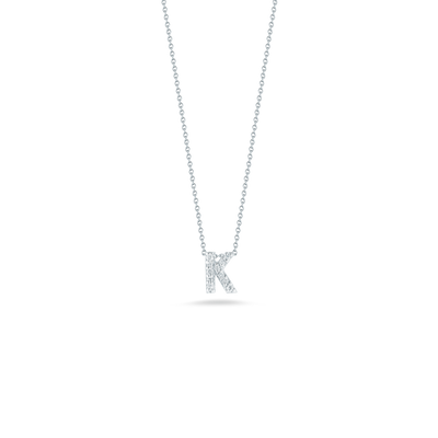 Roberto Coin Tiny Treasures Diamond Love Letter J Necklace 001634AWCHXK