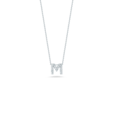 Roberto Coin Tiny Treasures Diamond Love Letter M Necklace 001634AWCHXM