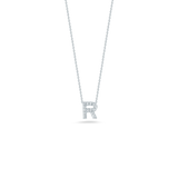 Roberto Coin Tiny Treasures Diamond Love Letter R Necklace 001634AWCHXR