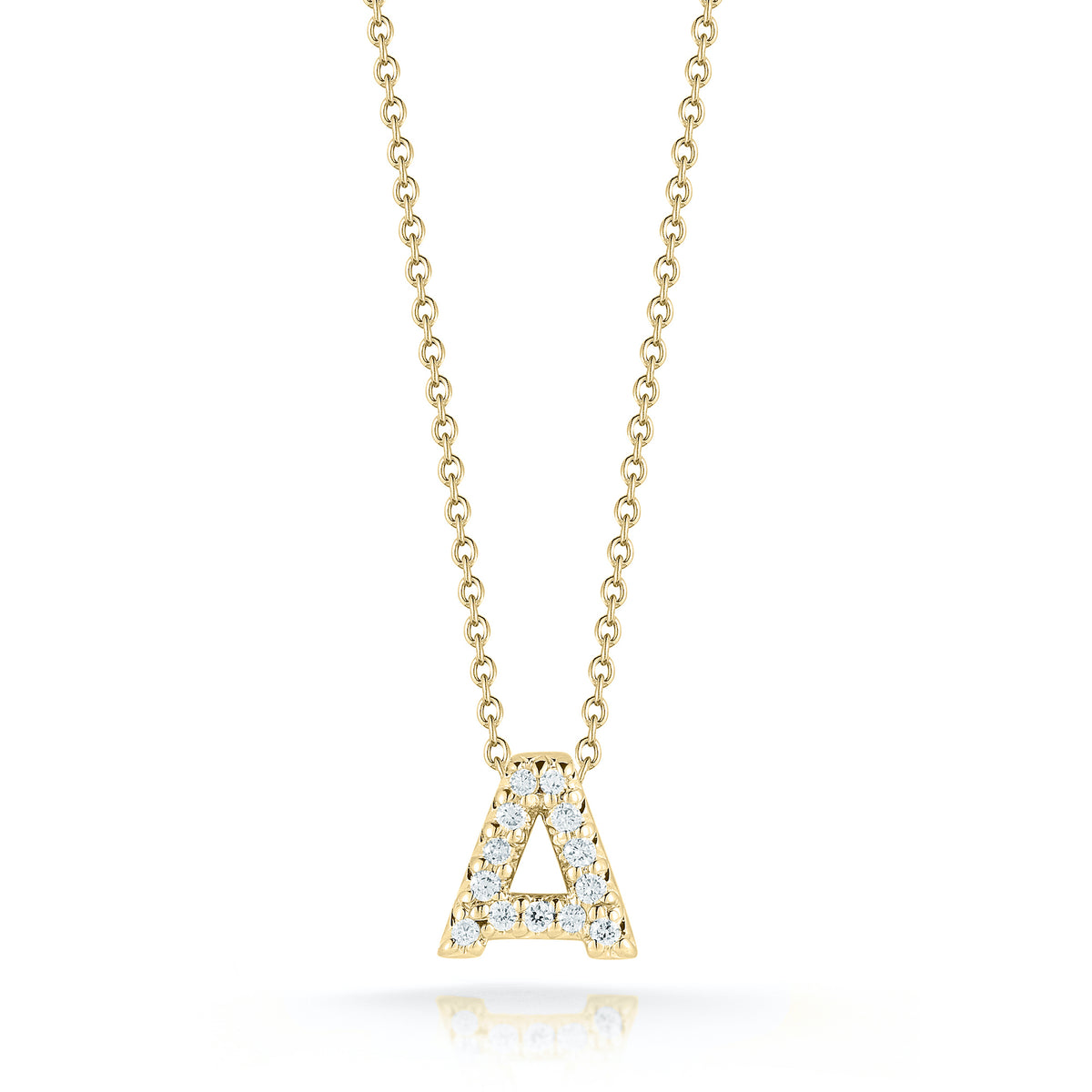 Roberto Coin Tiny Treasures Diamond Love Letter A Necklace 001634AYCHXA