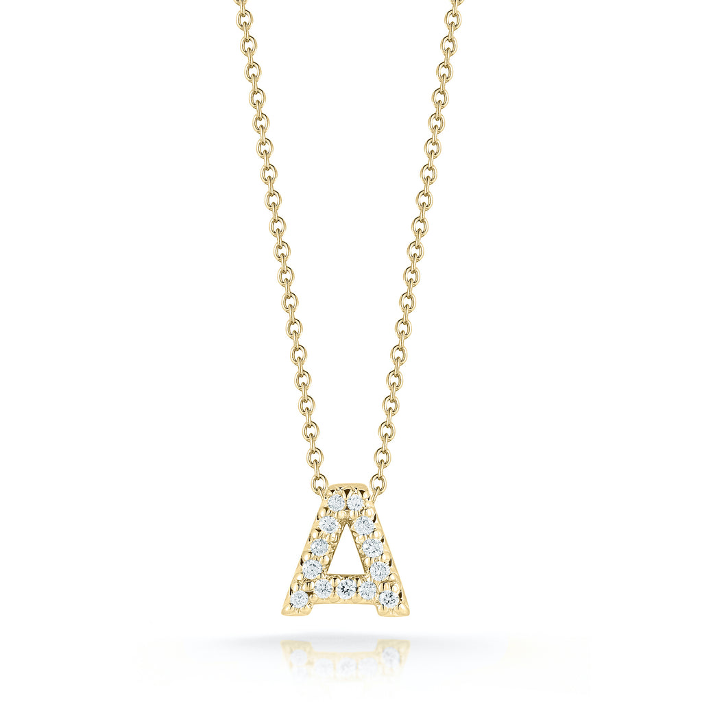Roberto Coin Tiny Treasures Diamond Love Letter A Necklace 001634AYCHXA