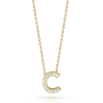 Roberto Coin Tiny Treasures Diamond Love Letter C Necklace 001634AYCHXC