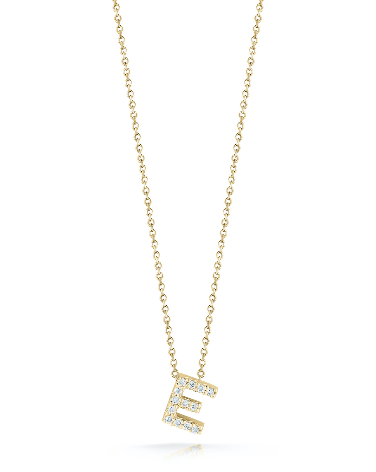 Roberto Coin Tiny Treasures Diamonds Love Letter E Necklace 001634AYCHXE