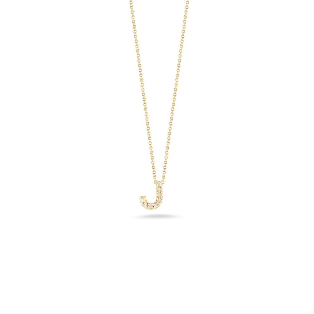 Roberto Coin Tiny Treasures Diamond Love Letter J Necklace 001634AYCHXJ