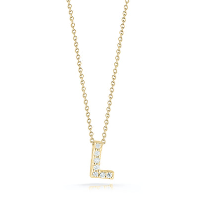 Roberto Coin Tiny Treasures Diamond Love Letter L Necklace 001634AYCHXL