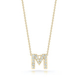 Roberto Coin Tiny Treasures Diamond Love Letter M Necklace 001634AYCHXM