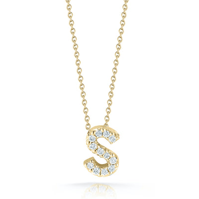 Roberto Coin Tiny Treasures Diamond Love Letter S Necklace 001634AYCHXS
