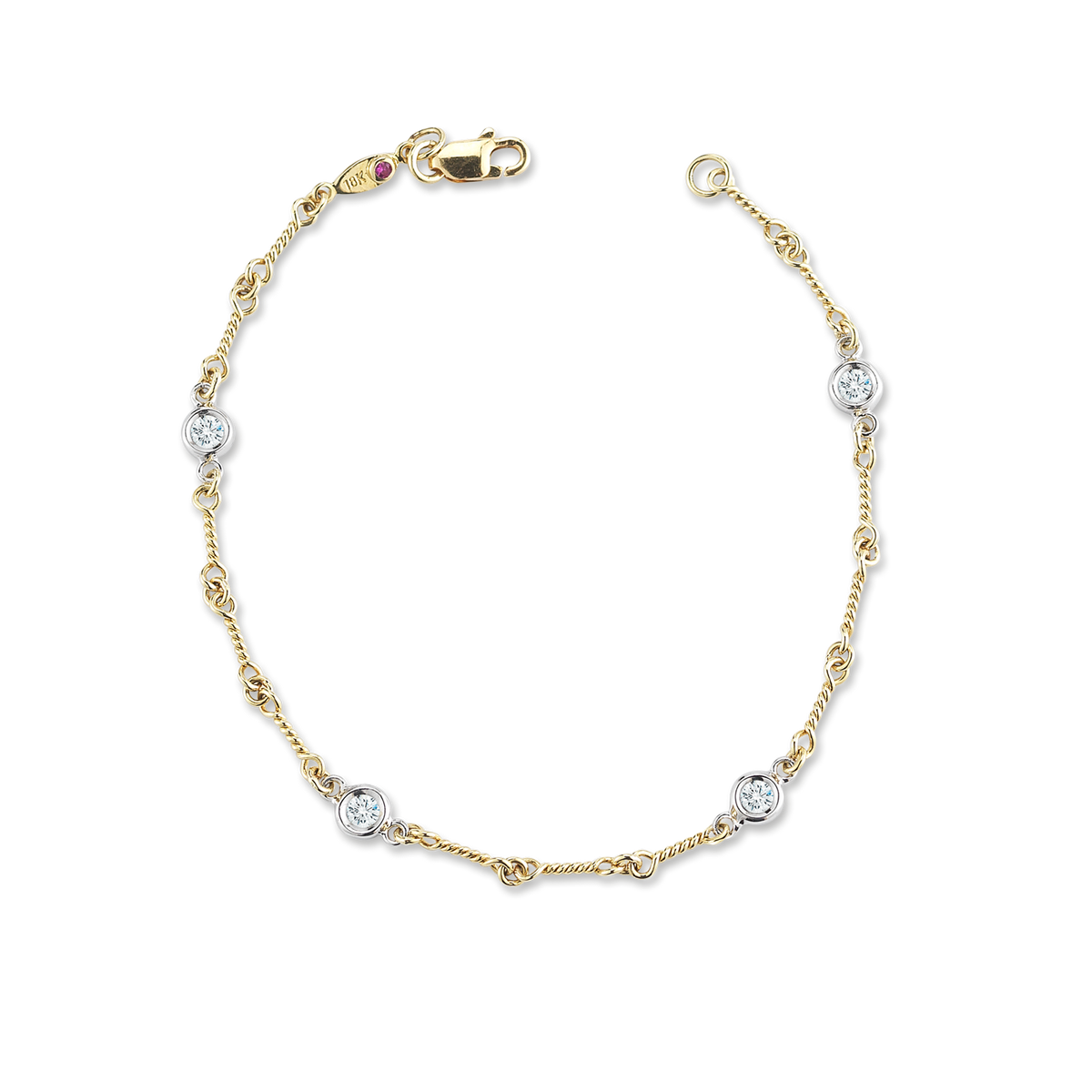 Roberto Coin Diamond ClassicFour Station Diamond Bracelet 001824AJLBX0