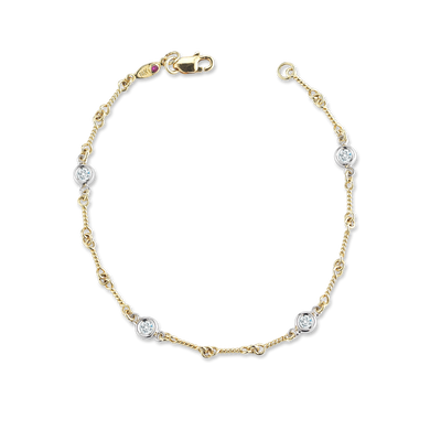 Roberto Coin Diamond ClassicFour Station Diamond Bracelet 001824AJLBX0