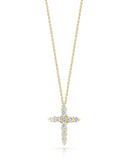 Roberto Coin Tiny Treasures Diamond Cross Necklace 001857AYCHX0