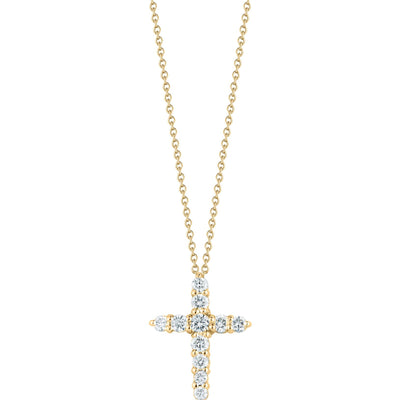 Roberto Coin Tiny Treasures Diamond Cross Necklace 001857AYCHX0