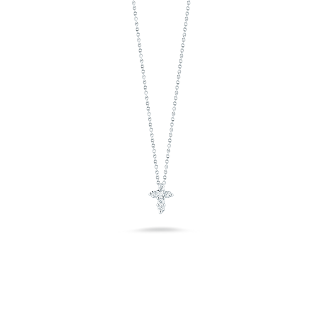 Roberto Coin Tiny Treasures Diamond Baby Cross Necklace 001883AWCHX0