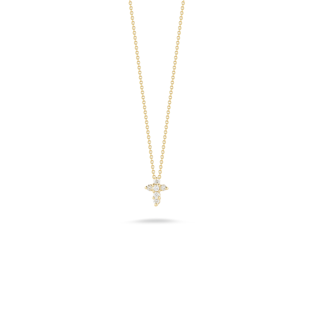 Roberto Coin Tiny Treasures Diamond Baby Cross Necklace 001883AYCHX0