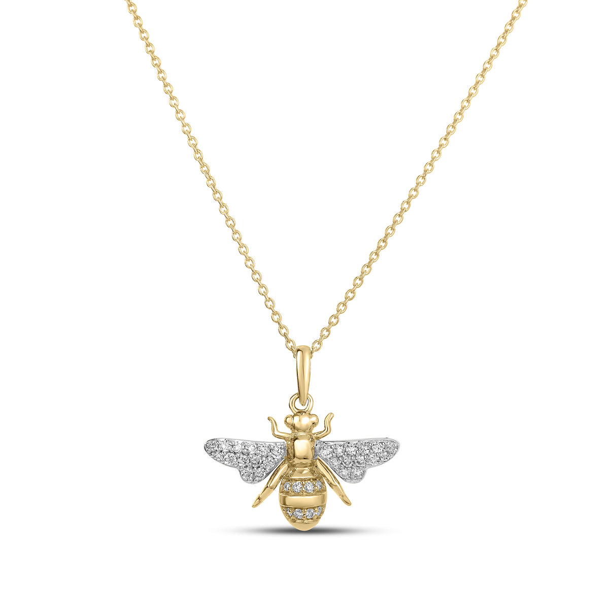 Roberto Coin Tiny Treasures Diamond Bumble Bee Necklace 002179AJCHX0