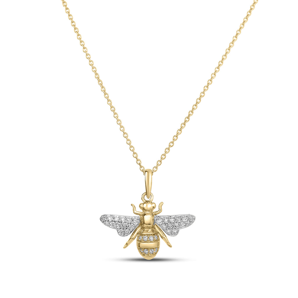 Roberto Coin Tiny Treasures Diamond Bumble Bee Necklace 002179AJCHX0