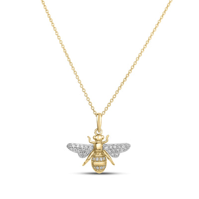 Roberto Coin Tiny Treasures Diamond Bumble Bee Necklace 002179AJCHX0