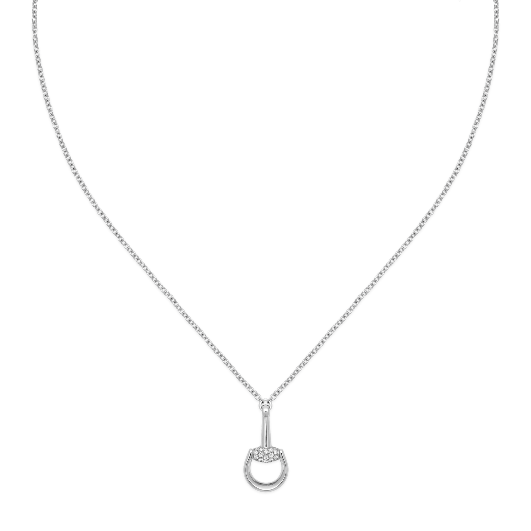Gucci Horsebit Diamonds Necklace YBB83232100100U