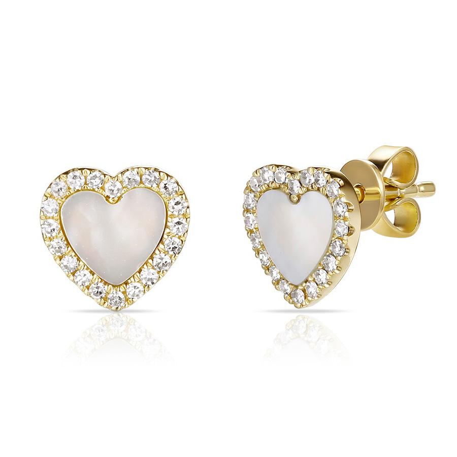 Miss Mimi Diamond Heart Stud Earring 1301385002