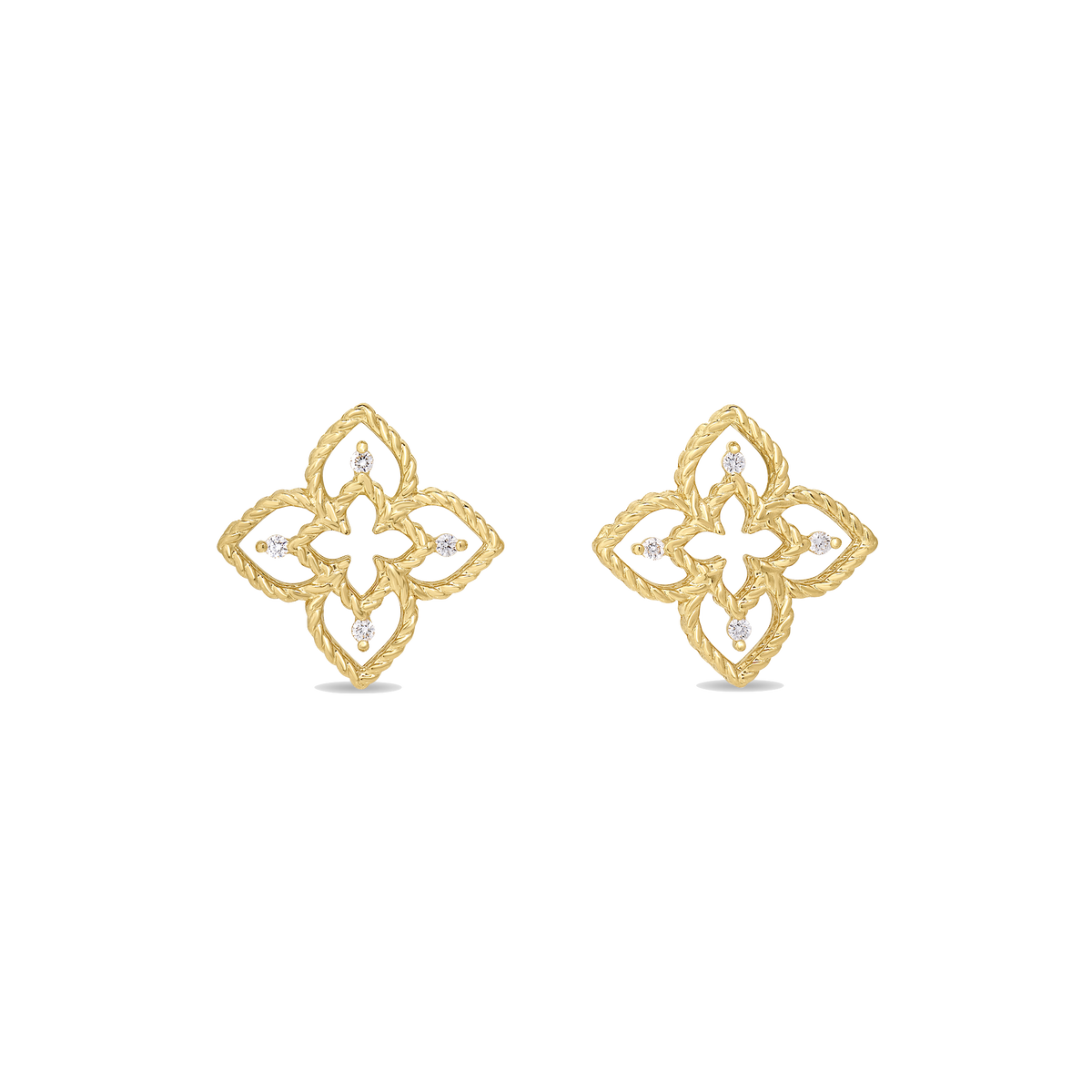 Roberto Coin Princess Flower Diamond Stud Earring 7773890AYERX