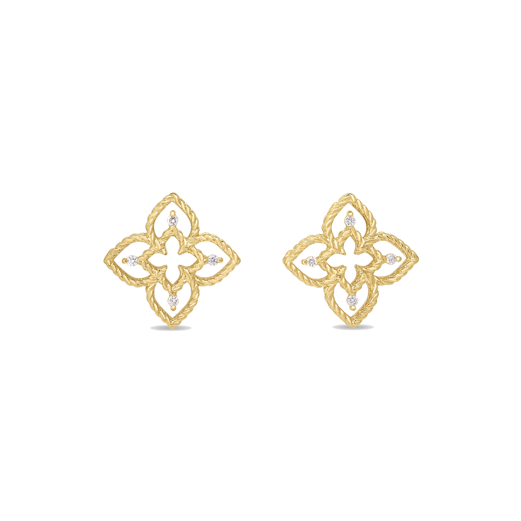 Roberto Coin Princess Flower Diamond Stud Earring 7773890AYERX
