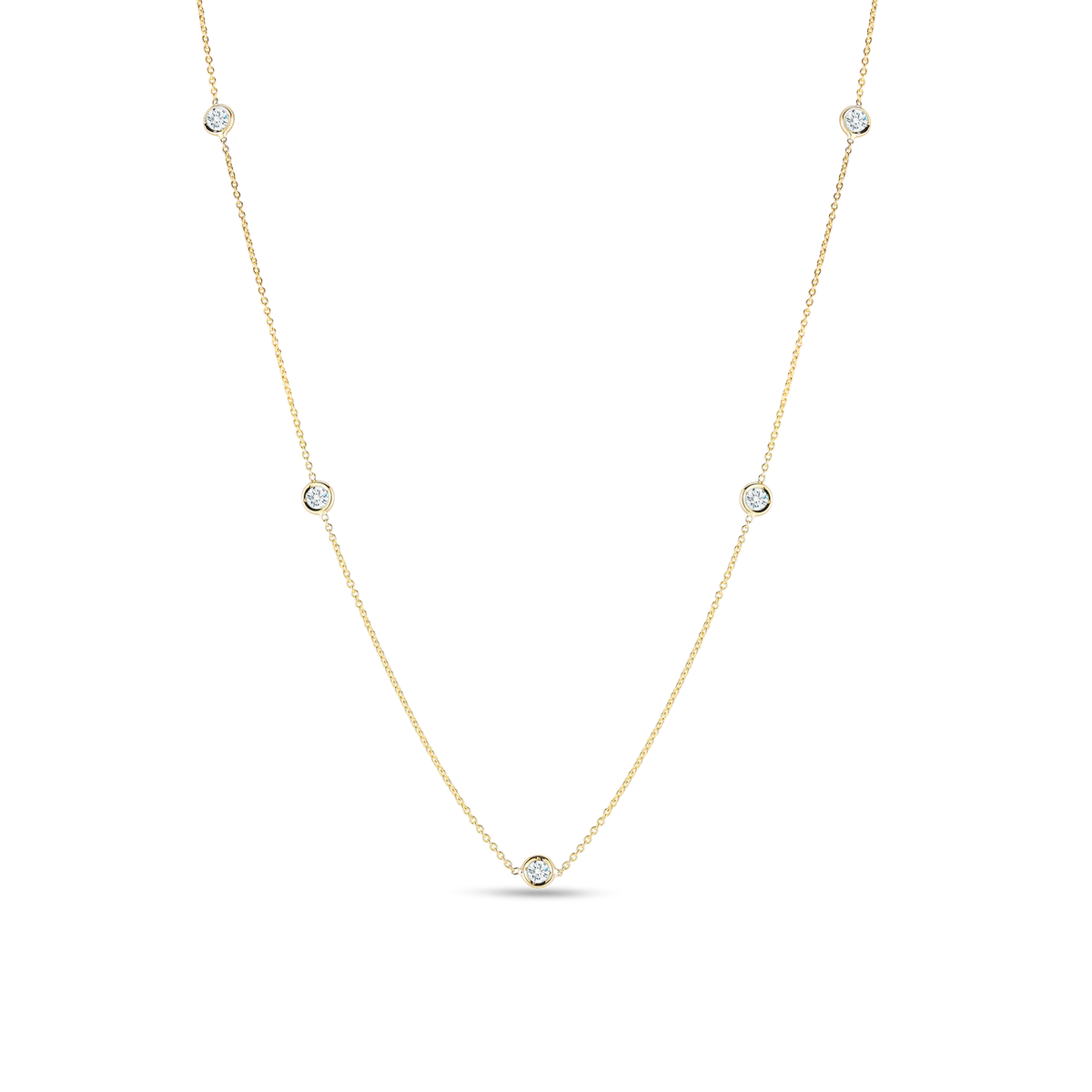 Roberto Coin Diamond Classic Five Staion Diamonds Necklace 001316AYCHD0
