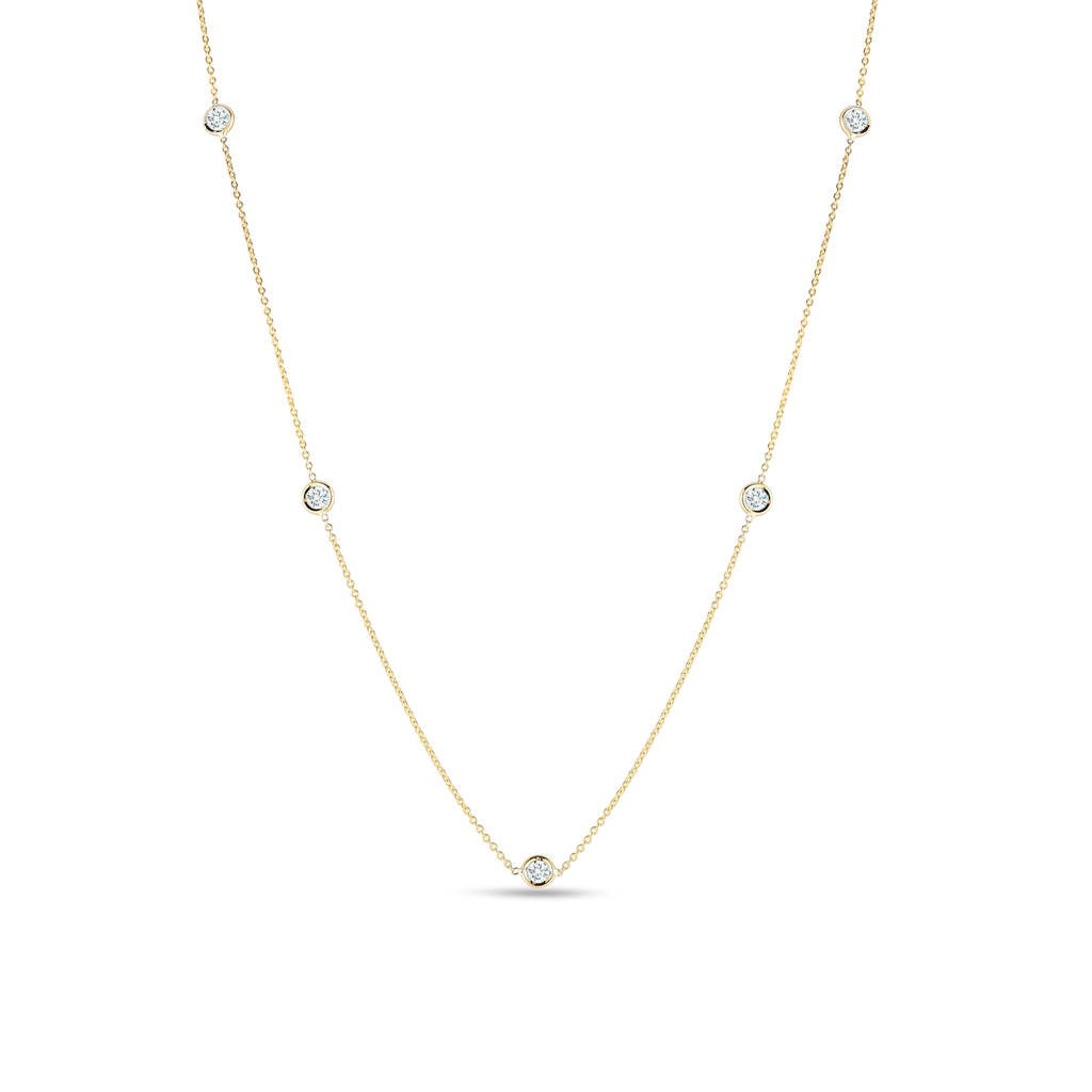 Roberto Coin Diamond Classic Five Staion Diamonds Necklace 001316AYCHD0