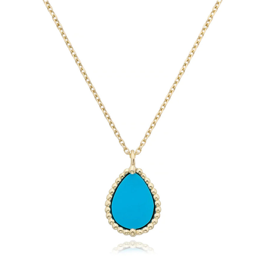 Miss Mimi Turquoise Pear Necklace 0401621902TQ