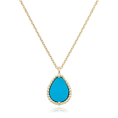 Miss Mimi Turquoise Pear Necklace 0401621902TQ