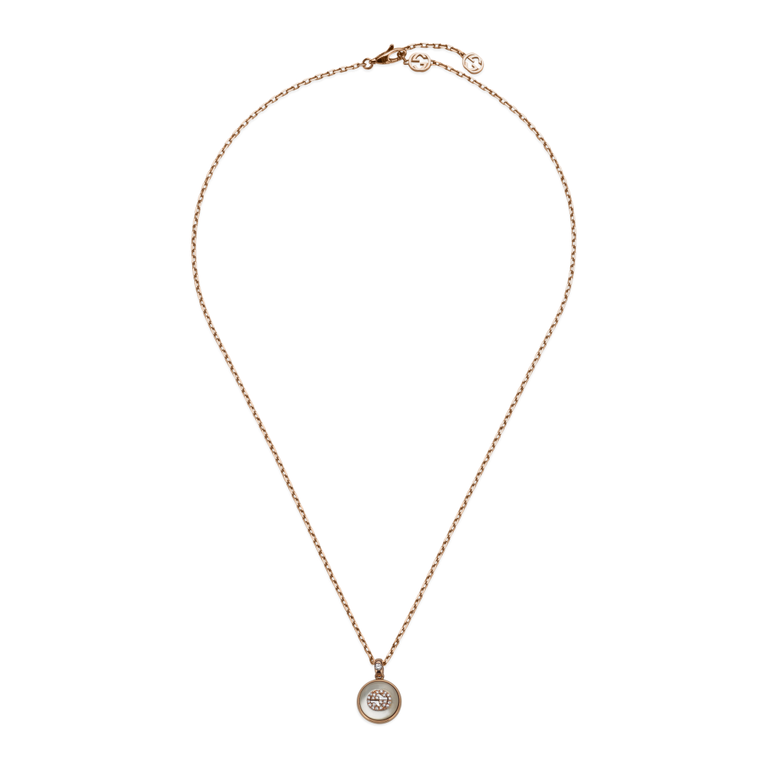 Gucci Interlocking G Diamonds Necklace YBB78934200100U