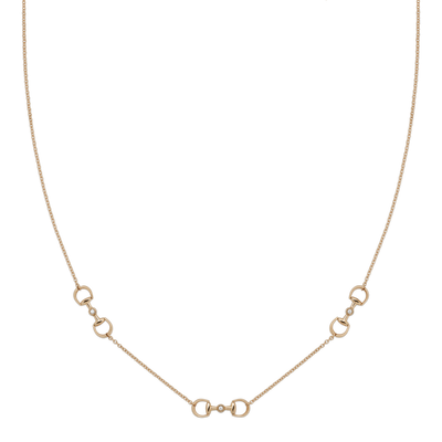 Gucci Horsebit Diamonds Necklace YBB83759600100U