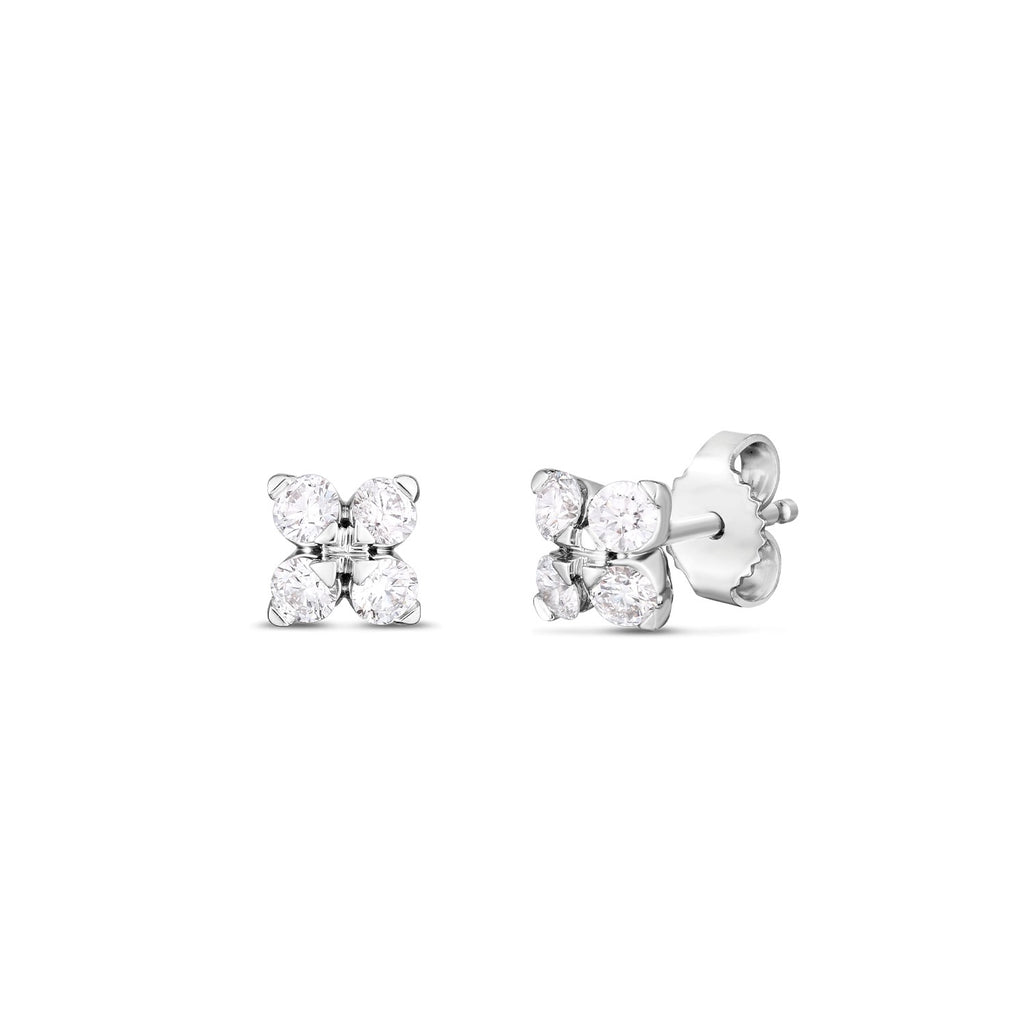 Roberto Coin Love in Verona Diamond Flower Stud Earring 111473AWERX0