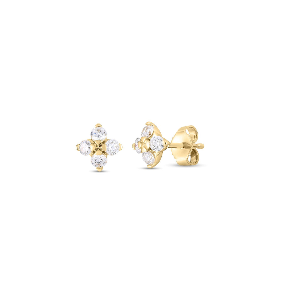 Roberto Coin Love in Verona Diamond Flower Stud Earring 111473AYERX0