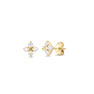 Roberto Coin Love in Verona Diamond Flower Stud Earring 111473AYERX0