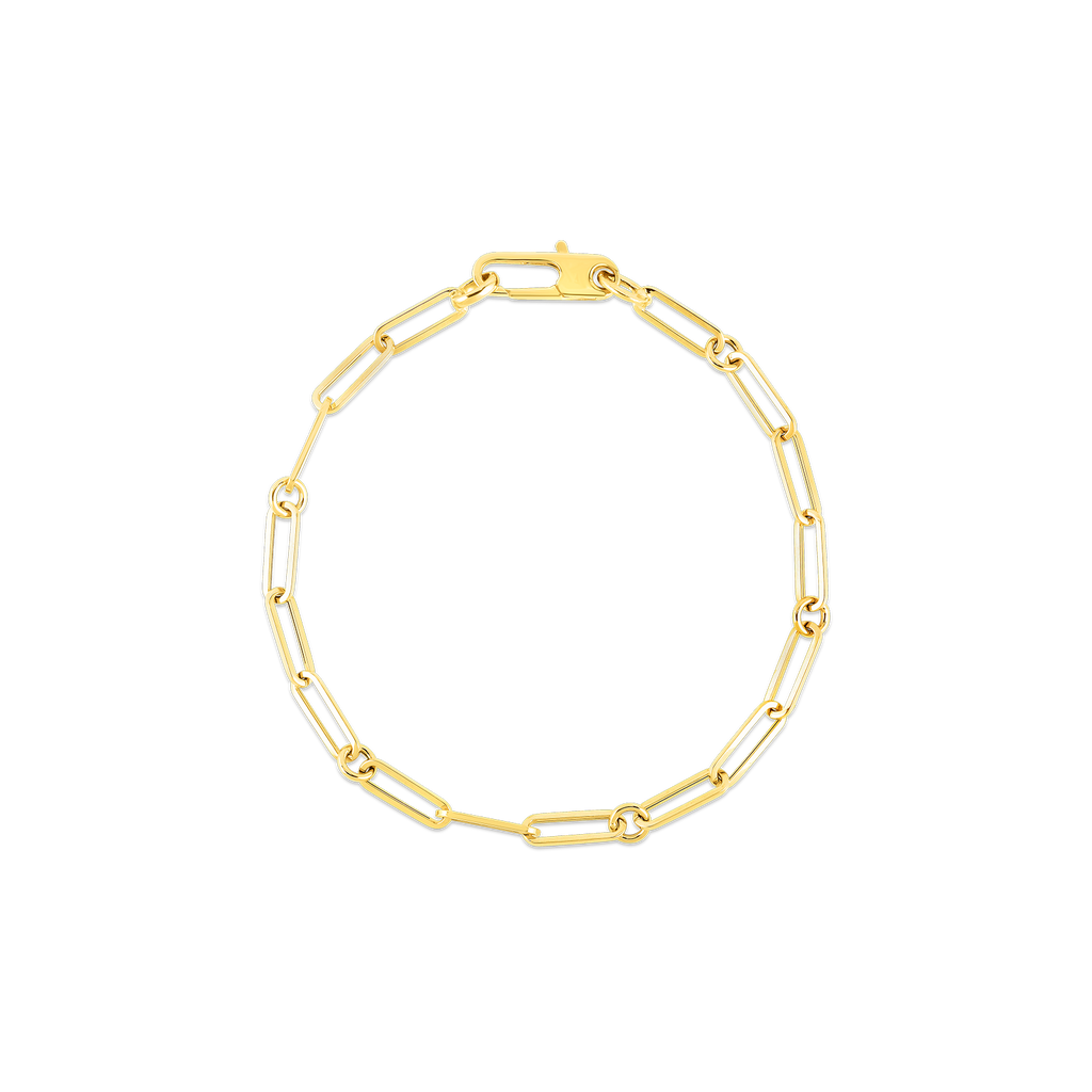 Roberto Coin Designer Gold Paperclup Bracelet 5310167AYLB0