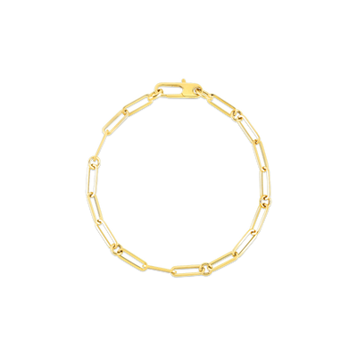 Roberto Coin Designer Gold Paperclup Bracelet 5310167AYLB0