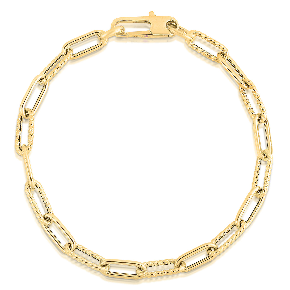 Roberto Coin Designer Gold Paperclip Bracelet 5310168AYLB0