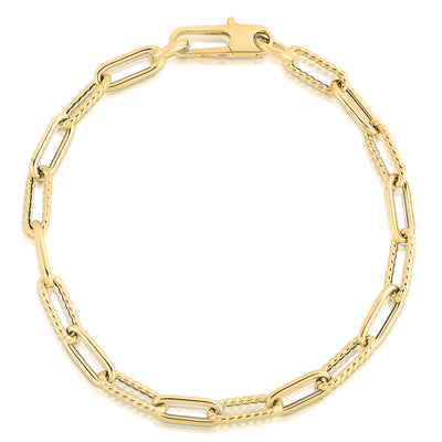 Roberto Coin Designer Gold Paperclip Bracelet 5310168AYLB0